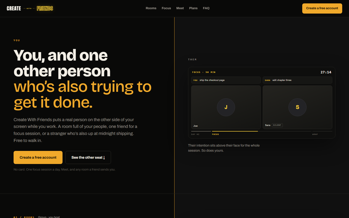 Create With Friends: you, and one other person who's also trying to get it done